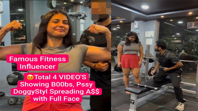 Famous Hot Fitness Model  Latest Trending – Viral Showing Boobs Pussy – & Doggy Styl Spreading her Ass